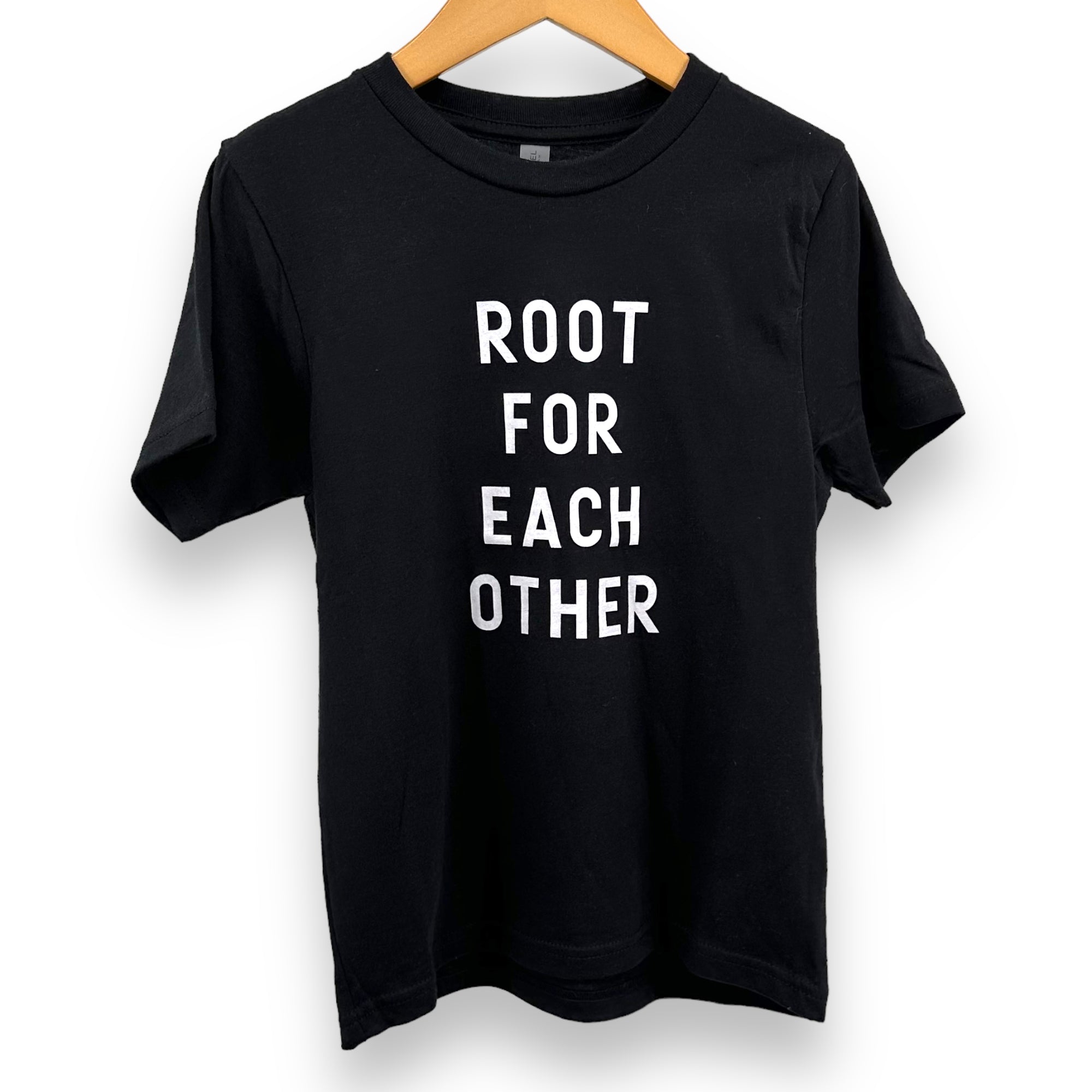 Root for each other kids - Black tee