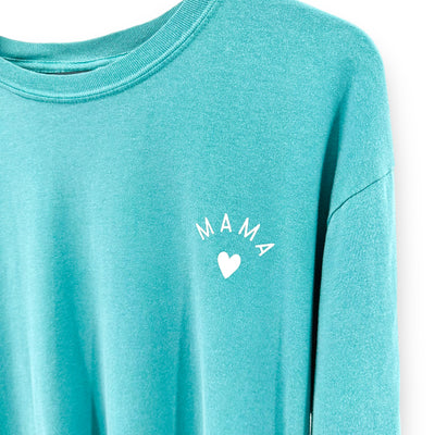 Mama Heart - Longsleeve - Seafoam