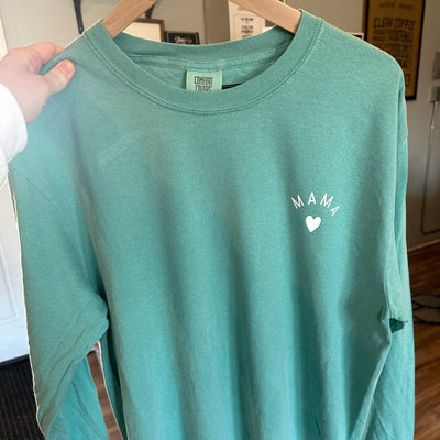 Mama Heart - Longsleeve - Seafoam