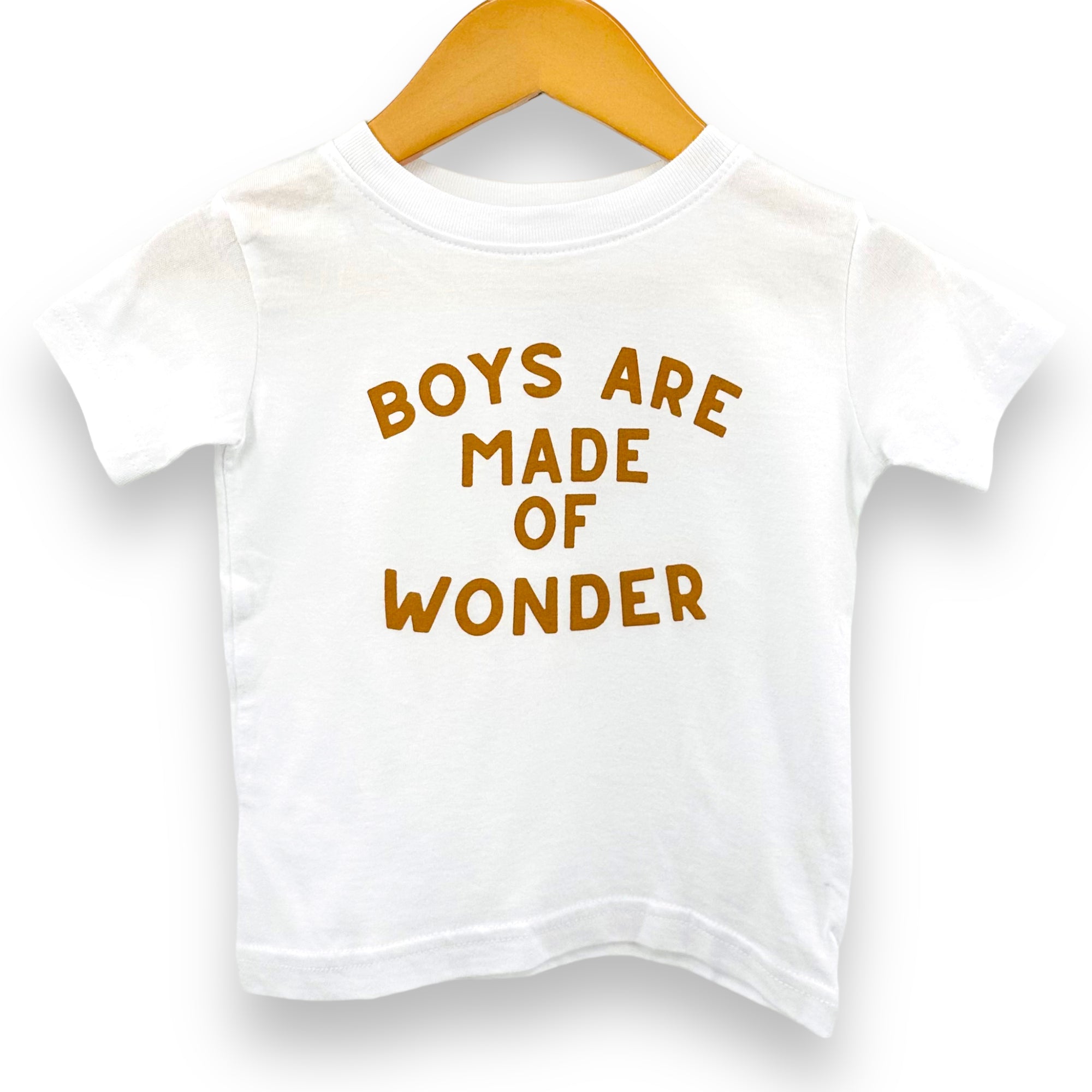 Boys are made of wonder kids tee