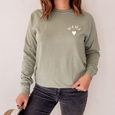 Mama Heart - Longsleeve - Sandstone